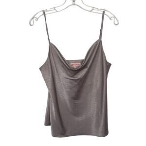 Leyden Womens Top Size M Nude Beige Sleeveless Cowl Neck Pullover Blouse